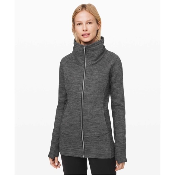 Lululemon Radiant Jacket Full Zip Heathered Core Dark Grey Size 6 Women’s - Picture 1 of 10